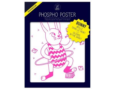 Poster phosphorescent 30 x 40 cm (Bunny)