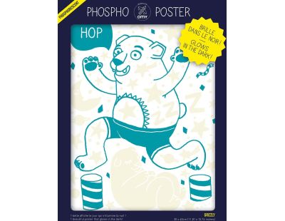 Poster phosphorescent 30 x 40 cm (Grizzly)