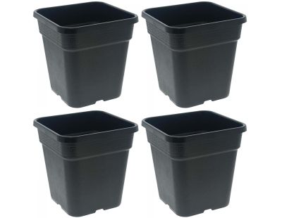 Pot carré noir 18 litres  30.5 x 30.5 x 31 cm (Lot de 4)