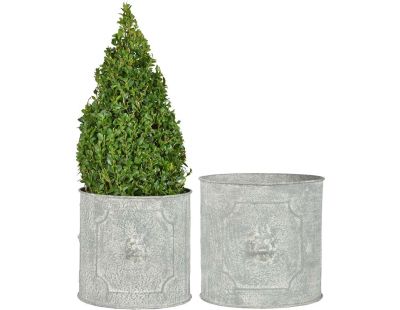 Pot de fleurs ronds Lion (Lot de 2)