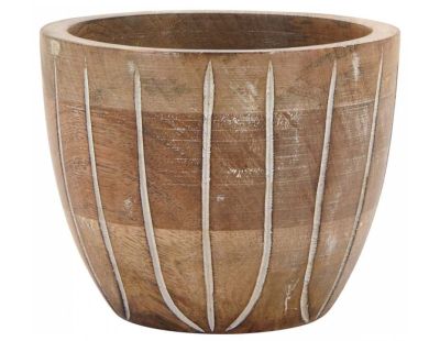 Pot en manguier patiné 15 cm