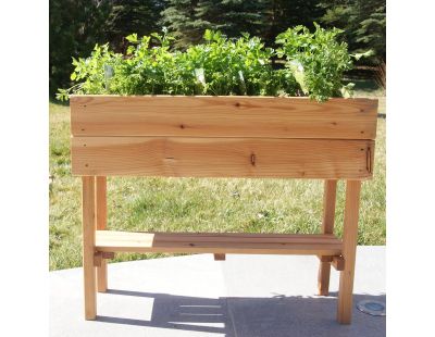 Potager sur pied en mélèze huilé Kid 75 x 24 x 60 cm