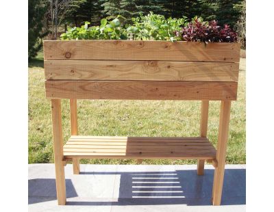 Potager sur pied en mélèze huilé 100 x 30 x 95 cm