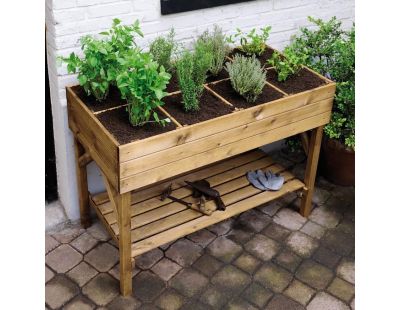 Potager surélevé 8 carrés en pin naturel