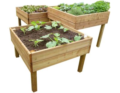 Potager surélevé en douglas 1 mètre (Lot de 3)