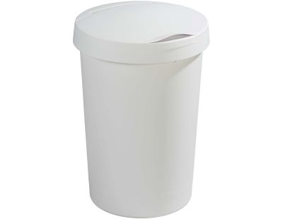 Poubelle 45 L avec couvercle plat Twinga (Blanc)