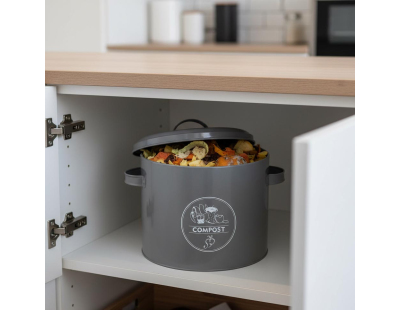 Poubelle de cuisine à compost ronde 6 litres