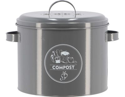 Poubelle de cuisine à compost ronde 6 litres