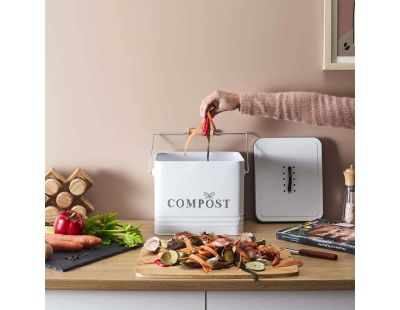 Poubelle de cuisine à compost vintage (10 litres )