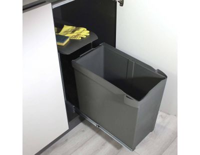 Poubelle fixation inférieure et extraction automatique 30 L