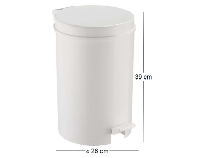 Poubelle à pédale 12L Zillion