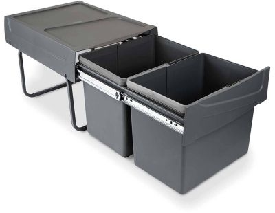 Poubelle de recyclage pour la cuisine 2 bacs de 15 litres Cook