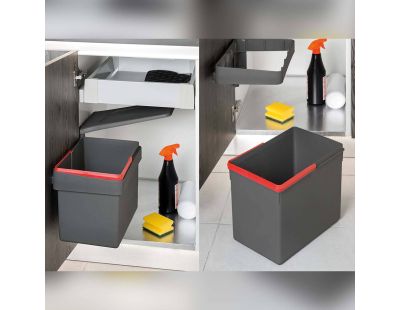 Poubelle de recyclage 15 litres fixation sur porte Recycle