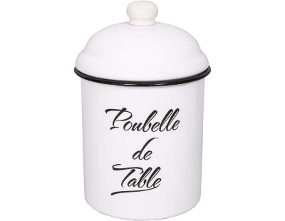 Poubelle de table en fer émaillée