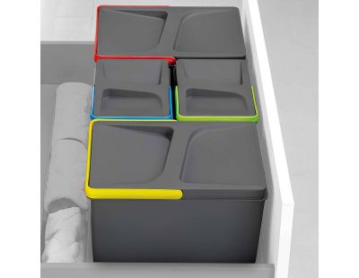 Poubelle pour tiroir de cuisine 15 litres Recycle