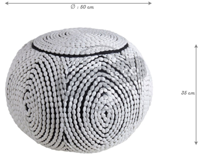 Pouf boule en polyester