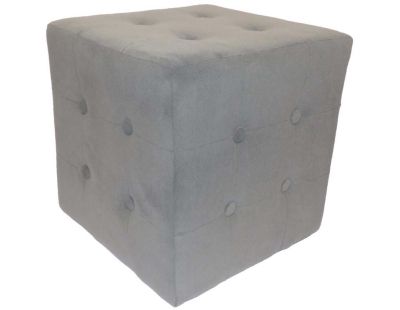 Pouf capitoné Chester (Gris)