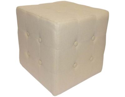 Pouf capitoné Chester (Lin naturel)