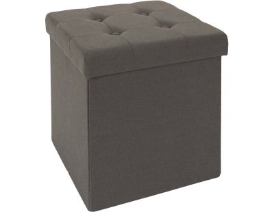 Pouf coffre carré pliable Eleonor (Gris)