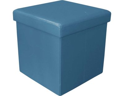 Pouf coffre pliable Oxford (Bleu Canard)