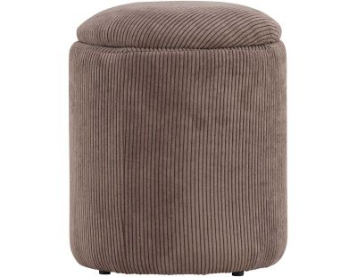 Pouf coffre en polyester Limpen (Velours marron)