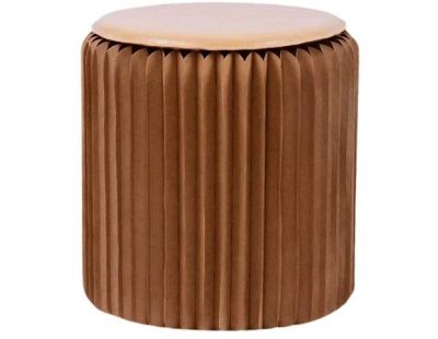 Pouf design en carton plié 35 cm (Kraft)