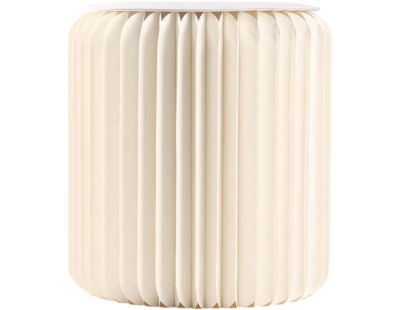 Pouf design en carton plié 35 cm (Blanc cassé)