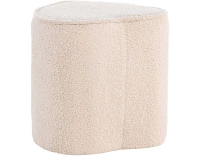 Pouf enfant en teddy Heart (Beige)
