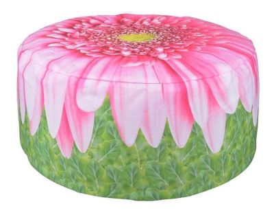 Pouf extérieur avec imprimé déco (Gerbera)