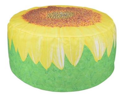 Pouf extérieur avec imprimé déco (Tournesol)