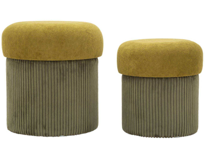 Pouf avec rangement intégré Aspen (Set de 2) (Vert)