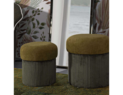 Pouf avec rangement intégré Aspen (Set de 2) (Vert)
