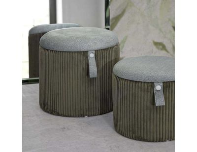 Pouf avec rangement intégré Bolzano (Set de 2) (Vert)