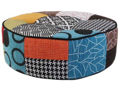 Pouf rond patchwork 50 cm