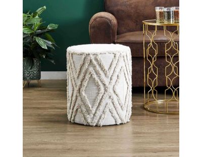 Pouf rond en tissu Mirage