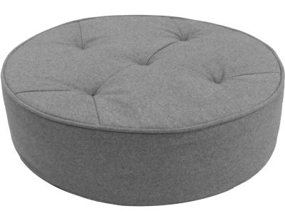 Pouf de sol en toile effet feutrine 5 points (Gris anthracite)