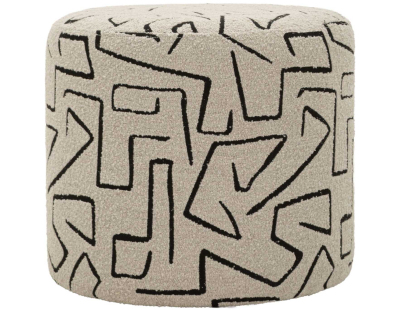 Pouf en tissu Nairobi 44 x 40 cm