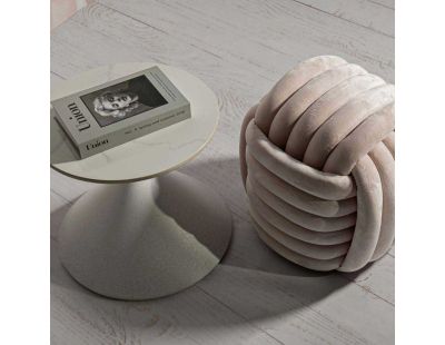 Pouf en tissu Softy 45 x 45 x 45 cm (Rose)