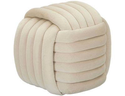 Pouf en tissu Softy 45 x 45 x 45 cm (Crème)