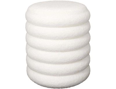 Pouf 2 en 1 en tissu bouclette Freya
