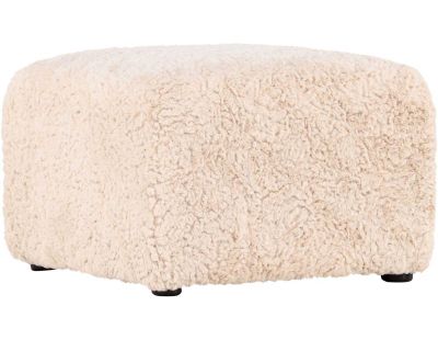 Pouf en tissu doux Frankie (50 x 50 x 35 cm)