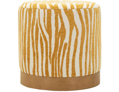 Pouf en tisu Savana 40 x 40 cm (Moutarde)