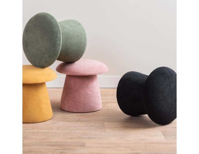 Pouf en velours Mushroom (Rose pâle)