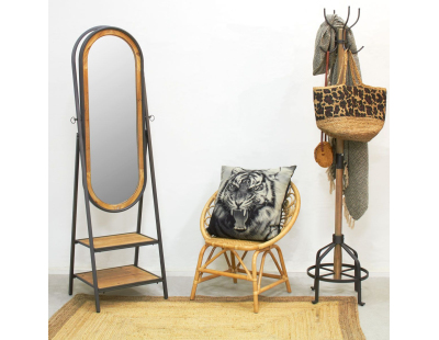 Psyché en pin et métal