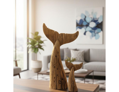 Queue de baleine en bois recyclé (Petit modèle)
