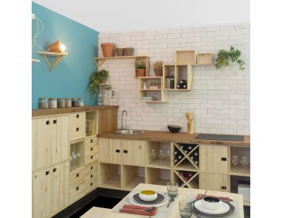 Range bouteille en pin 12 bouteilles Dinamic
