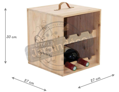Range-bouteilles 6 bouteilles en bois