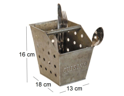 Range couverts cuisine en zinc