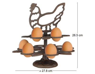 Range œufs poule en fonte