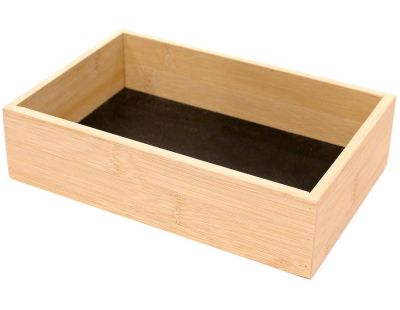 Rangement en bois pour tiroir fond noir (23 x 15 x 7 cm)